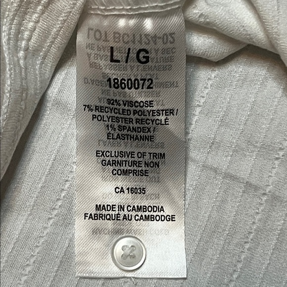 NWT Talbots Women's White Short Sleeve Top sz L - Picture 6 of 7